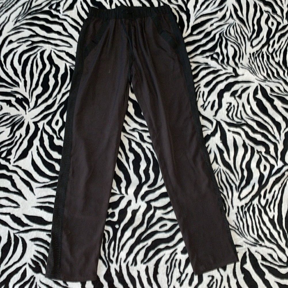 BCBGeneration black cheetah print trouser skinny straight dress pants size xxs